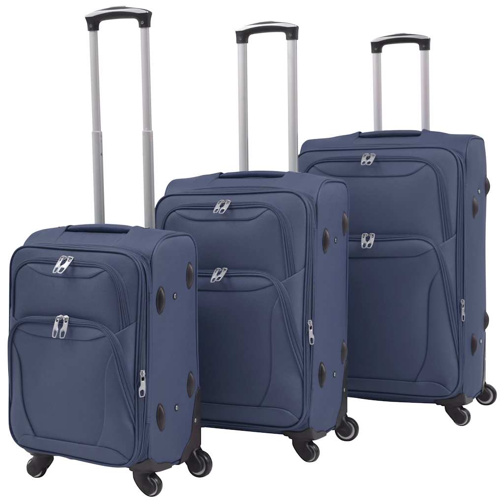 Vidaxl Trolleyset Navy Blue 3-Stück