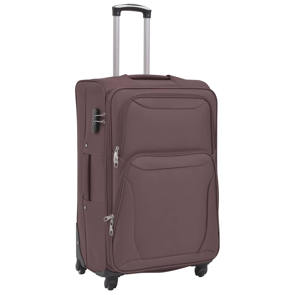 Vidaxl-Trolleyset Kaffee braun 3-teilig