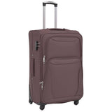 Vidaxl-Trolleyset Kaffee braun 3-teilig