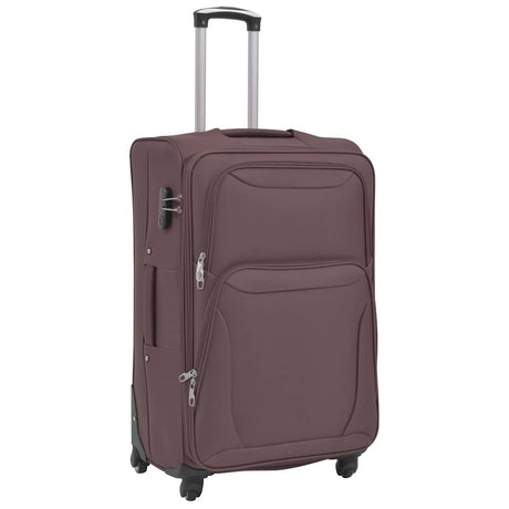 Vidaxl-Trolleyset Kaffee braun 3-teilig