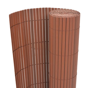 Vidaxl Gartenzäune doppelte 90 x 300 cm PVC Braun