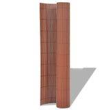 Vidaxl Gartenzäune doppelte 90 x 300 cm PVC Braun