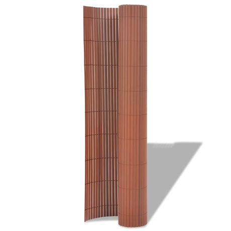 Vidaxl Gartenzäune doppelte 90 x 300 cm PVC Braun