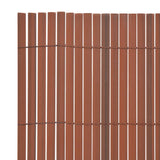 Vidaxl Gartenzäune doppelte 90 x 300 cm PVC Braun