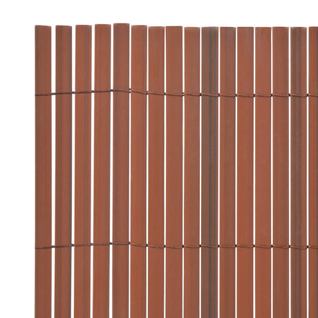 Vidaxl Gartenzäune doppelte 90 x 300 cm PVC Braun