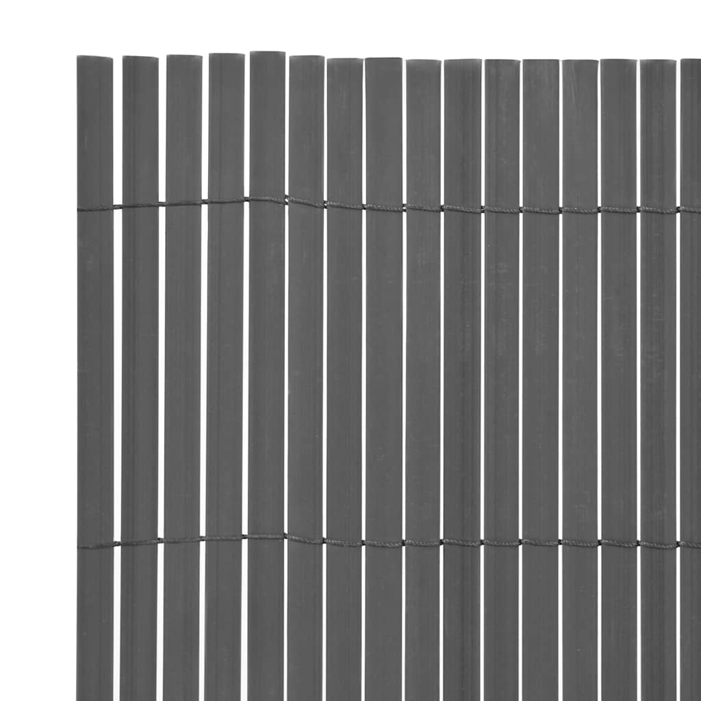 Vidaxl Gartenzäune doppelte 90 x 300 cm PVC Grau