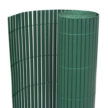 Vidaxl Gartenzäune doppelte 90 x 500 cm PVC Grün
