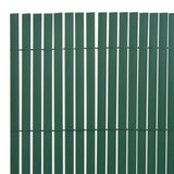 Vidaxl Gartenzäune doppelte 90 x 500 cm PVC Grün
