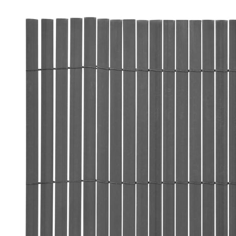 Vidaxl Gartenzäune doppelte 90 x 500 cm PVC Grau