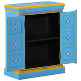 Vidaxl wandkast handgeschilderd massief mangohout turquoise