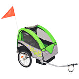 Vidaxl -Fahrradanhänger 30 kg grau und grün