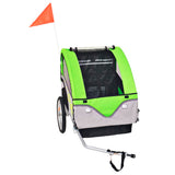 Vidaxl -Fahrradanhänger 30 kg grau und grün