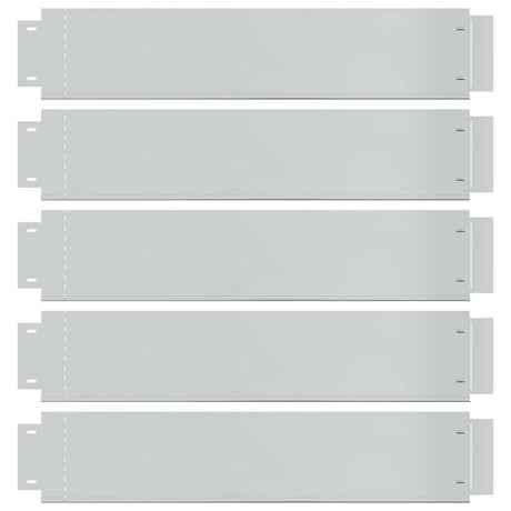 VIDAXL -Grasgrenzen 100x19 cm verzinkter Stahl 5 STs 5 STs