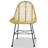 Vidaxl eetkamerstoelen 2 st natuurlijk rattan