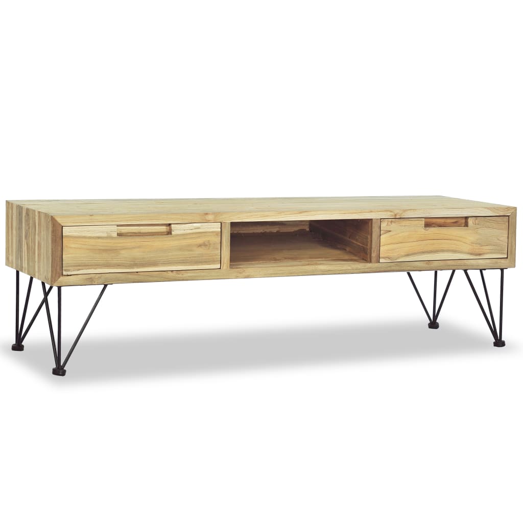 Vidaxl tv-meubel 120x35x35 cm massief teakhout