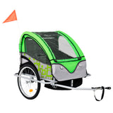 Vidaxl-Fahrradanhänger und Kinderwagen 2-in-1 grün und grau