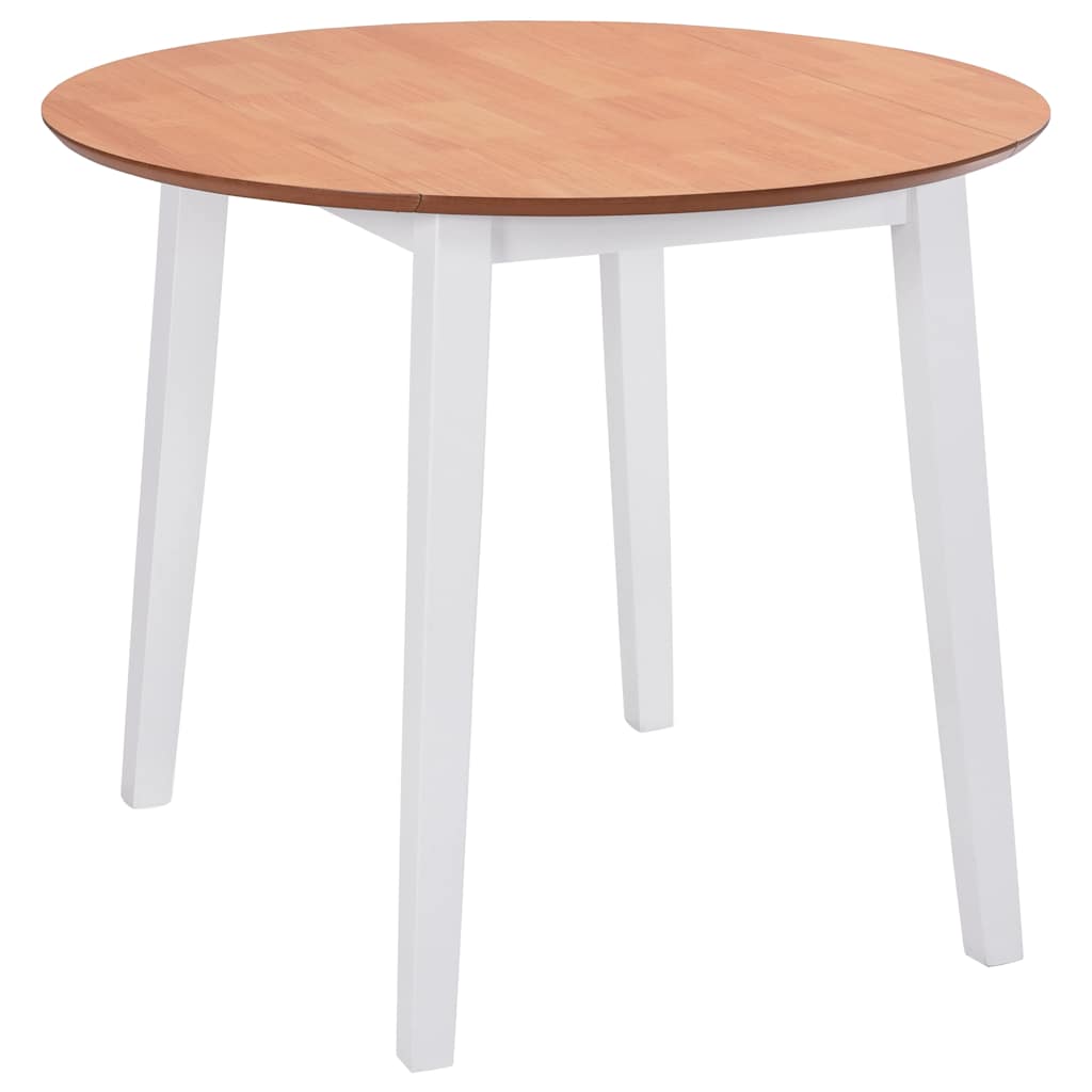 Vidaxl eettafel inklapbaar rond mdf wit