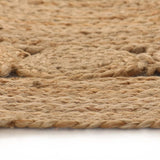 Vidaxl Teppich mit Design um 120 cm geflochtene Jute
