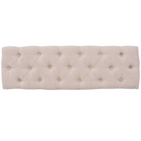 Vidaxl bank 110x38x48 cm linnen massief hout crèmewit