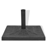 Vidaxl Parasol Foot Quadrat 12 kg Harz schwarz