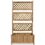 Vidaxl -Pflanzer mit einem Rack 70 cm Bambus angehoben