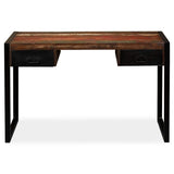 Vidaxl bureau met 2 lades 120x50x76 cm massief gerecycled hout