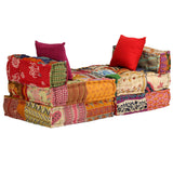 Vidaxl Pouf Drei -Eierer Modular Fabric Patchwork