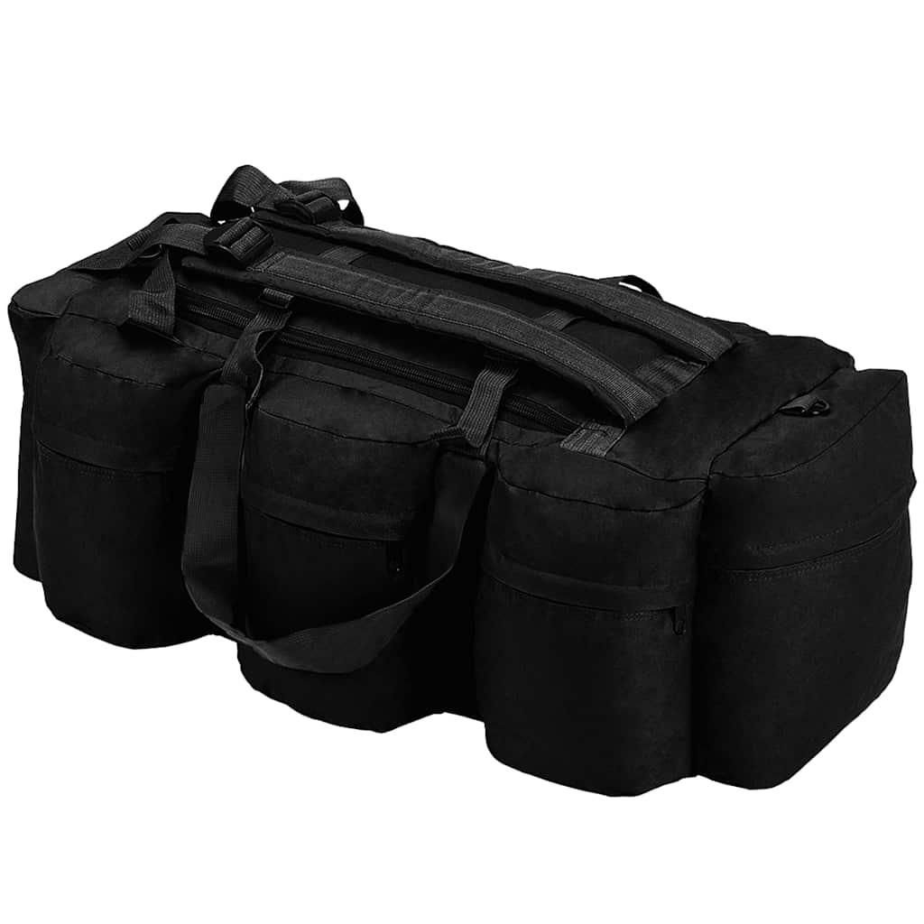 Vidaxl Plunjezak 3-in-1 Armee Stil 45 l Schwarz
