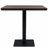 Vidaxl bistrotafel vierkant 80x80x75 cm mdf en staal donker essenkleur