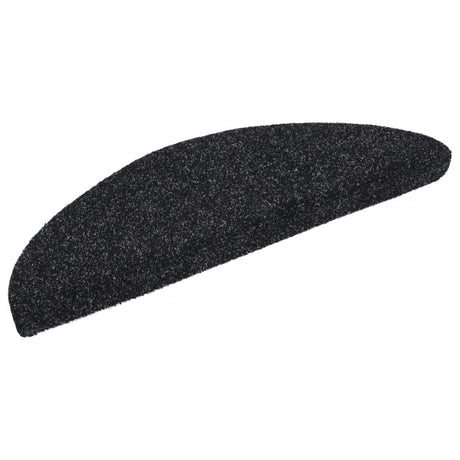 Vidaxl Treppenmatten Selbstadhäsiv 15 Teile 56x17x3 cm schwarze Hemisphäre