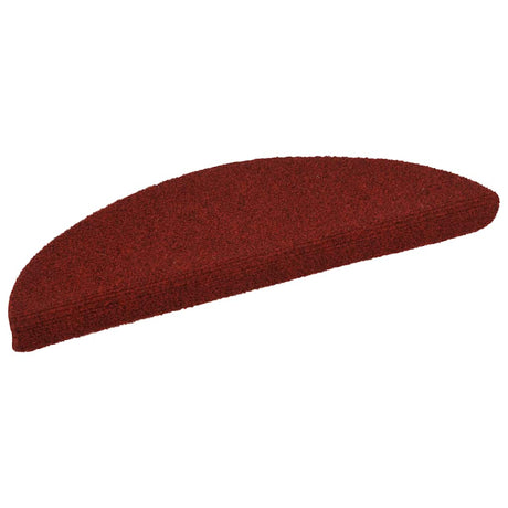 Vidaxl Treppenmatten Selbstadhäsiv 15 Teile 56x17x3 cm Bordeaux Red Semi -Round