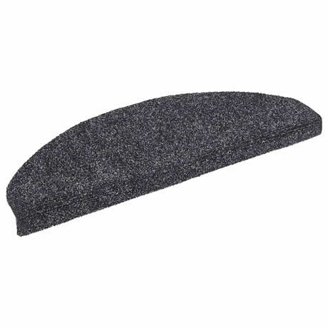 Vidaxl -Treppenmatten Selbstadhäsiv 15 Teile 65x21x4 cm dunkelgraue Hemisphäre groß