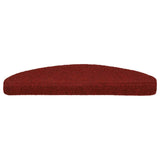 Vidaxl Treppenmatten Selbstadhäsiv 65x21x4 cm Nadel rot 15 STs