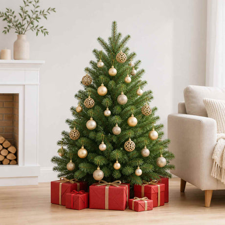 Vidaxl 100-teilige Weihnachtskugel Set 3 4 6 cm Roségoldfarbe