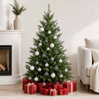Vidaxl 100-teilige Weihnachtskugel Set 3 4 6 cm Weiß grau