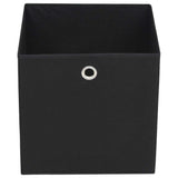 VIDAXL -Speicherboxen 4 PCs 32x32x32 cm Nicht -verwobenes Stoff schwarz