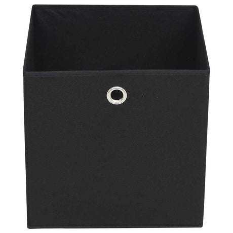 VIDAXL -Speicherboxen 4 PCs 32x32x32 cm Nicht -verwobenes Stoff schwarz
