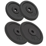 VIDAXL -Halfterscheiben 4 PCs 2x10 kg und 2x5 kg Gusseisen