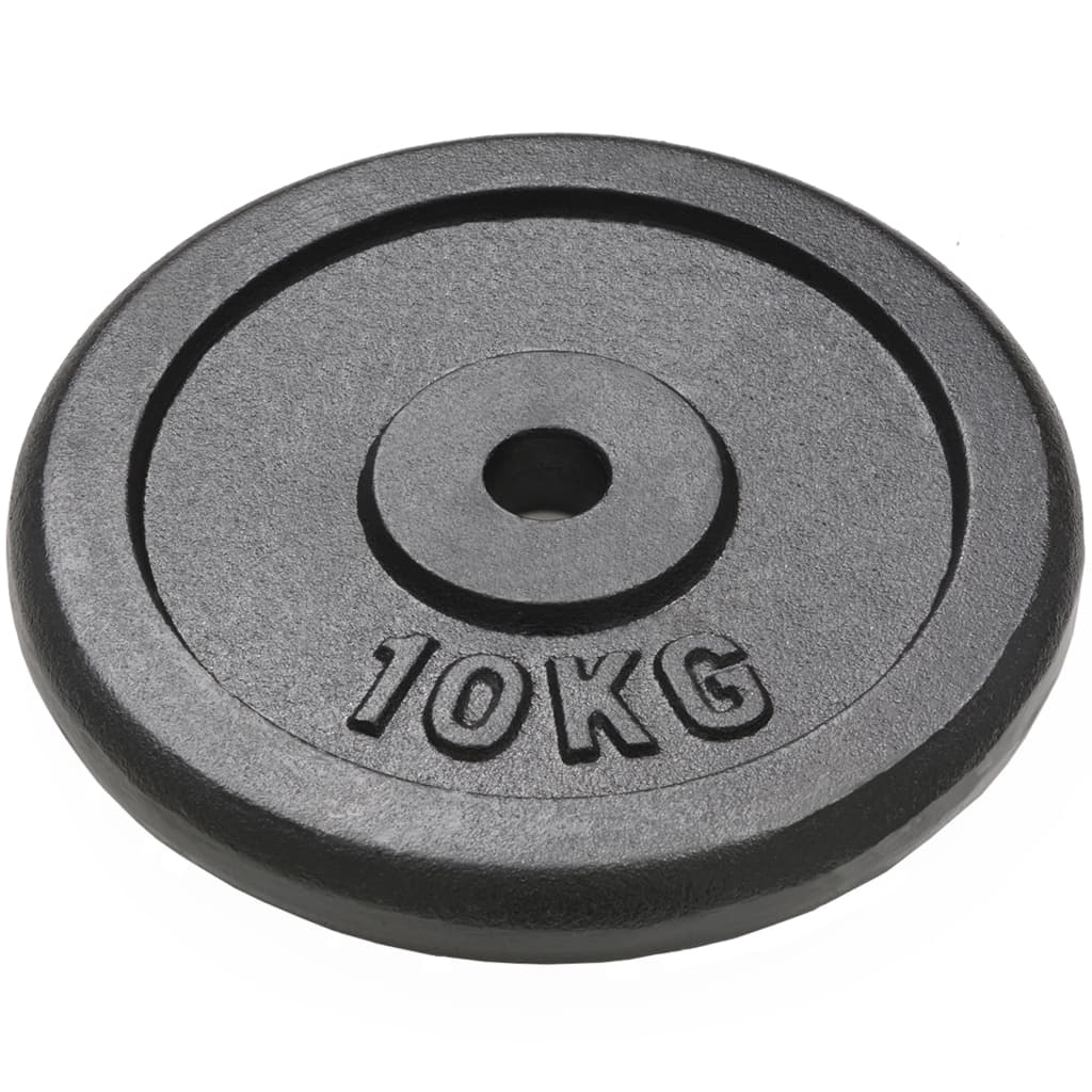 VIDAXL -Halfterscheiben 4 PCs 2x10 kg und 2x5 kg Gusseisen