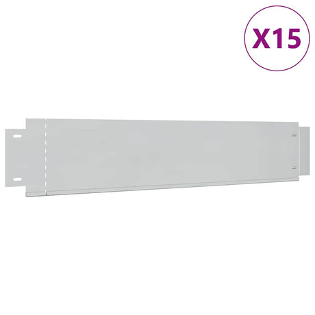 Vidaxxl Grasränder 15 Stück 100x20 cm verzinkter Stahl