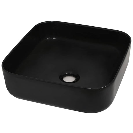 VIDAXL WASHBAIN Square 38x38x13,5 cm Keramikschwarz