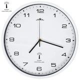 Vidaxl Wanduhr mit Quarz -Uhr -Radio -Steuer 31 cm Weiß