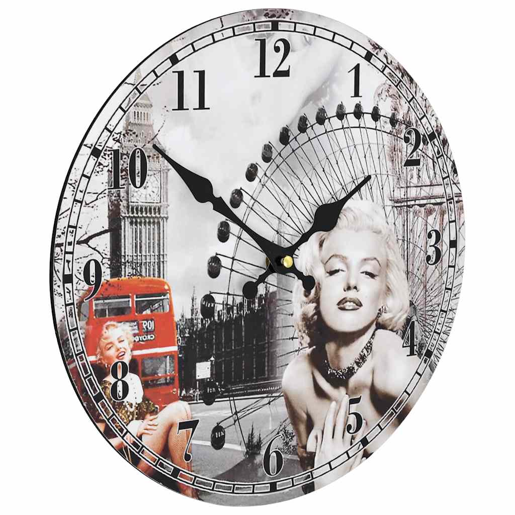 Vidaxl Wanduhr Vintage -Stil Marilyn Monroe 30 cm