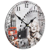 Vidaxl Wanduhr Vintage -Stil Marilyn Monroe 30 cm