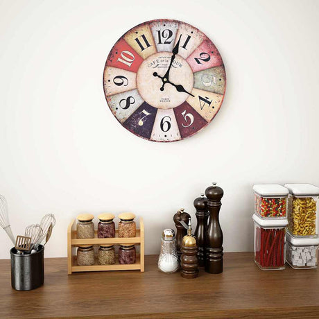 Vidaxl Wanduhr Vintage Style 30 cm Multi -Deled