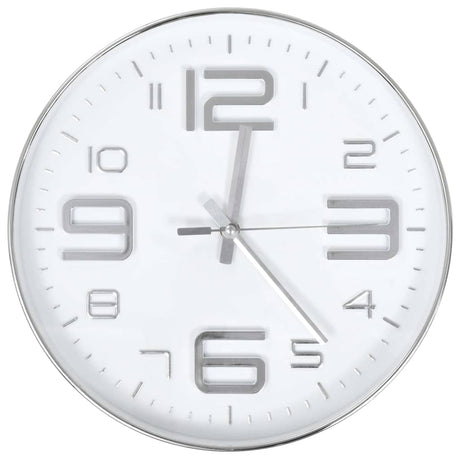 VidaXL Wanduhr 30 cm silberfarben