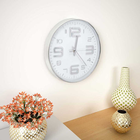 VidaXL Wanduhr 30 cm silberfarben