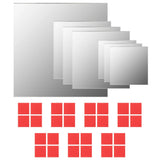 Vidaxl Wandspiegel quadratische Glas 7 Sts