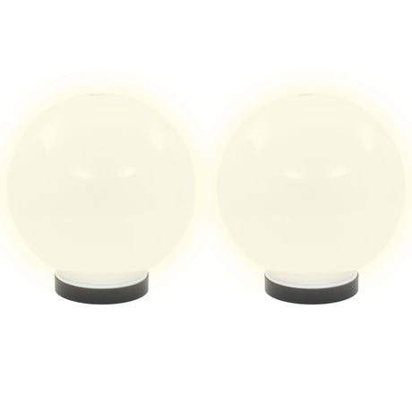 VIDAXL LED -Lampenlampen 2 PCs rund 20 cm PMMA