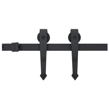 Vidaxl -Box mit Teilen für Schiebetür 183 cm Stahl schwarz